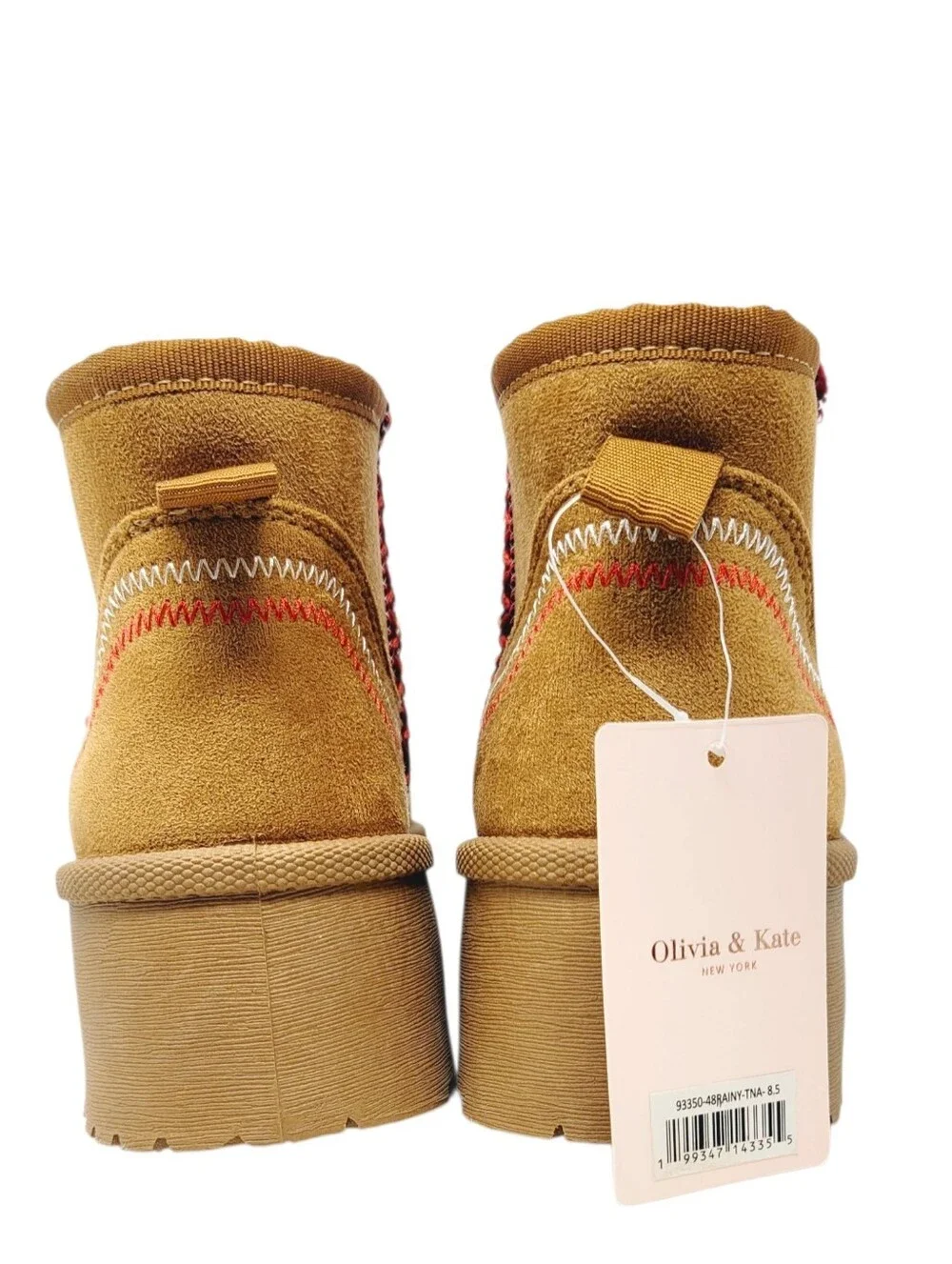 Olivia & Kate Rainy Ultra Mini Chestnut Platform Boots
